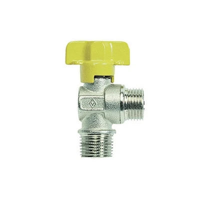 Valvola rubinetto a sfera per gas squadra mm 1/2 dn 10
