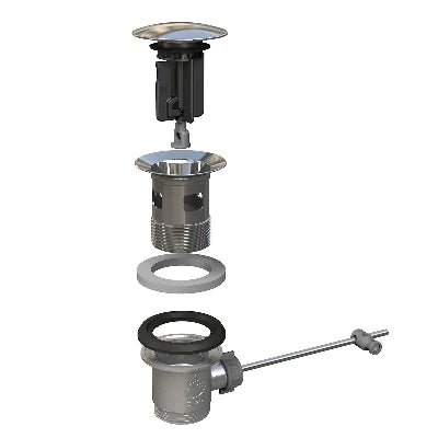 Piletta per lavabo e bidet kinoko 63 tappo inox d. 63 mm
