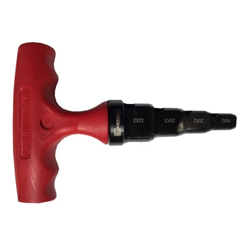 Sbavatore calibratore multimisura con cricco 16-20 x2 26-32 x3
