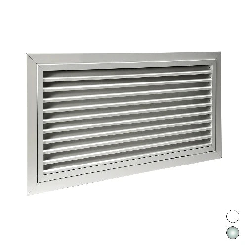 Griglia di ripresa portafiltro ad alette fisse all. anodizzato mm 400 x 400