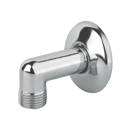 Gomito mm 1/2 con rosone ottone cromo 1/2