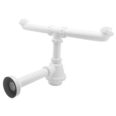 Sifone pvc 2 vie s / piletta per inox 1 1/2 diam. 40