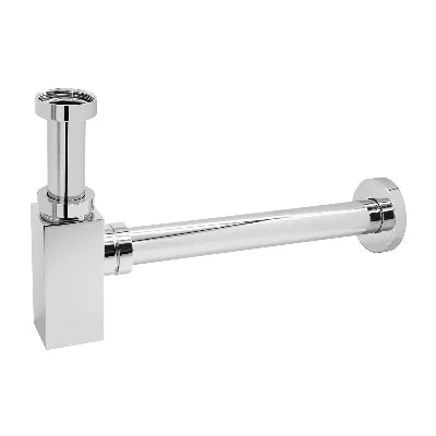 Sifone di scarico quadro ted 1 1/4 cromo