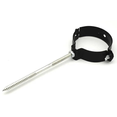 Collare per fissaggio di tubi fumo verniciato nero diam. 140