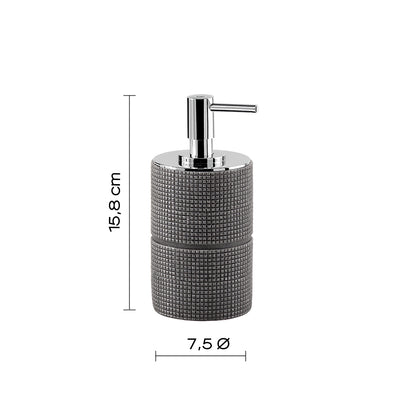 Dosasapone in resina con erogatore Gedy serie Petra - Grigio