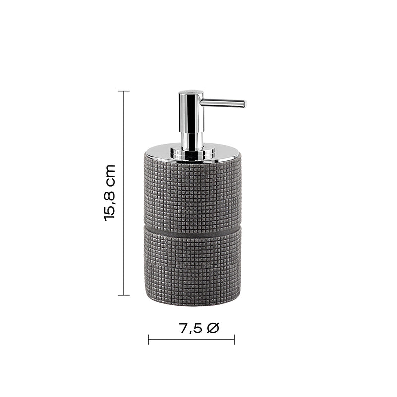 Dosasapone in resina con erogatore Gedy serie Petra - Grigio