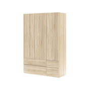 Armadio a 3 ante e 4 cassetti, due piccoli e due grandi - Rovere by CeramicStore | Lo specialista del tuo bagno