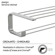 Mensola porta asciugamani in Ottone, Acciaio Inox e Cromall Outline di Gedy - Cromato by CeramicStore | Lo specialista del tuo bagno