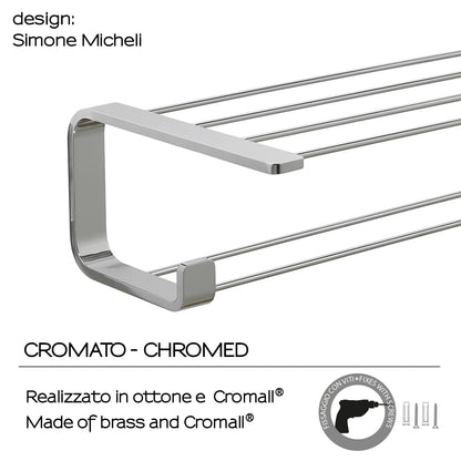 Mensola porta asciugamani in Ottone, Acciaio Inox e Cromall Outline di Gedy - Cromato by CeramicStore | Lo specialista del tuo bagno