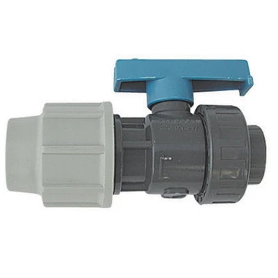 Valvola con un att. a compressione e uno filettato f.plasson 2 x 63