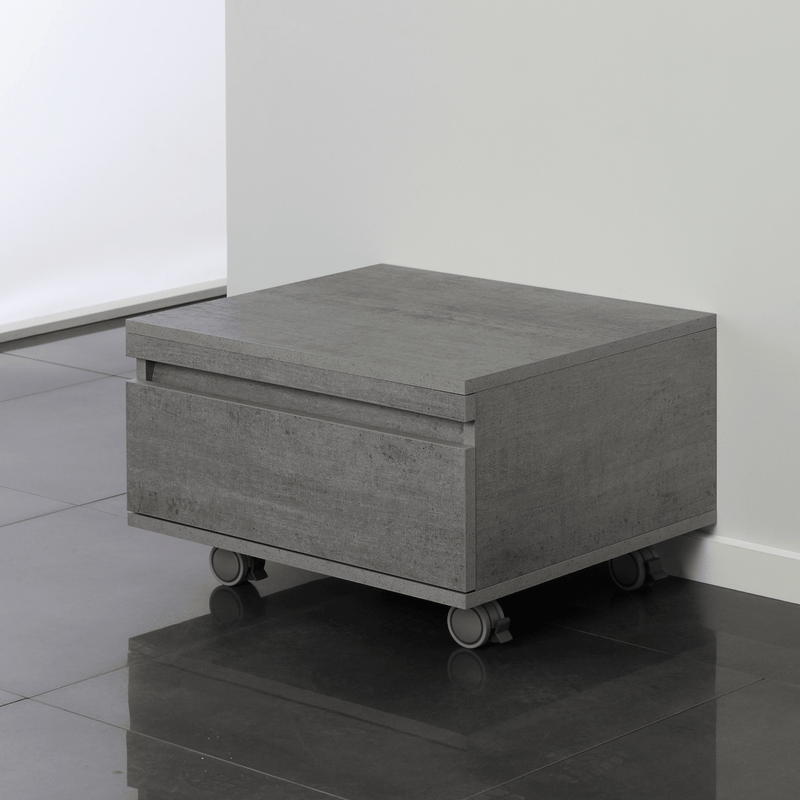 Cassettiera Bagno a Terra/Sospesa 58 Cm Un Cassetto colore Rovere Grigio