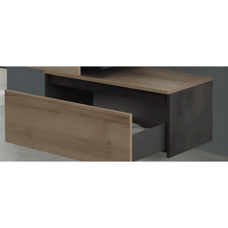 Cassettiera Bagno Sospesa 80 Cm Un Cassetto  Rovere per collezioni Urban e Mood