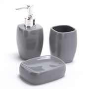 Set accessori da bagno 3 pezzi in ceramica modello classico colore grigio scuro by CeramicStore | Lo specialista del tuo bagno