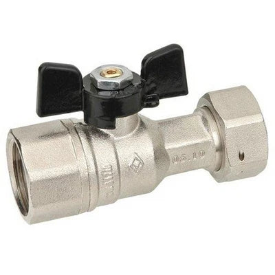 Valvola a sfera diritta a passaggio totale ff dado mobile 3/4 x 3/4 dn 15 pn 40