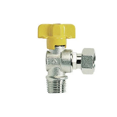 Rubinetto gas squadra m con bocchettone 3/4 x 3/4 linea pesante