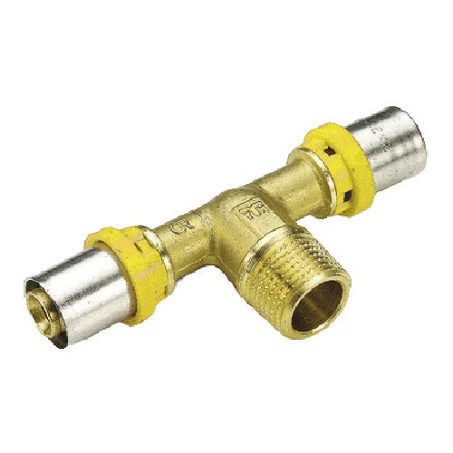Raccordo per gas tee maschio 20 x 1/2 x 20