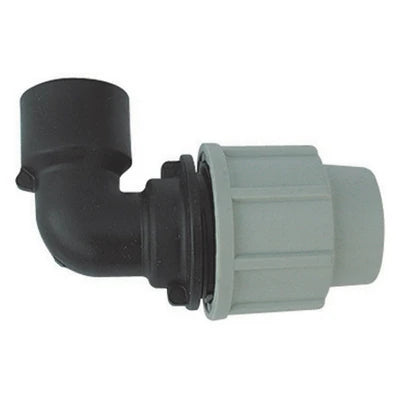 Gomito a 90 femmina plasson per tubo polietilene 2 x 63