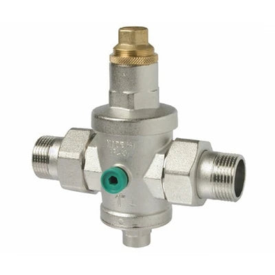 Riduttore di pressione con sede inox e bocchettoni mm 1/2 dn 15