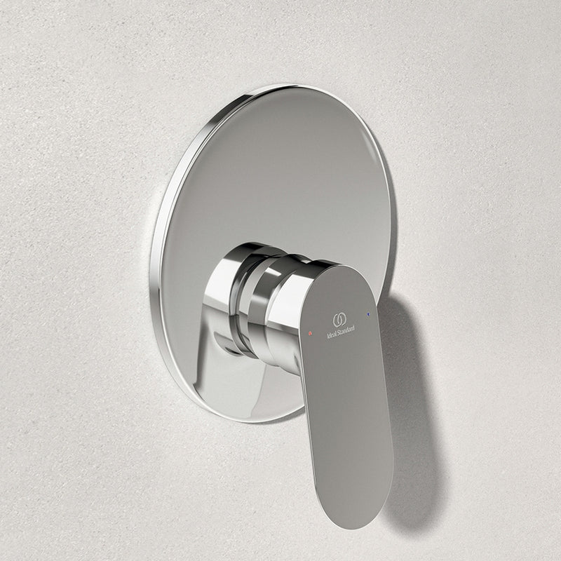Miscelatore doccia incasso cromo lucido completo di parti esterna e parte interna Ideal Standard Ceralife O Art BE022AA