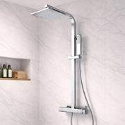 Colonna doccia cromo lucido DocciaGo Luxury con soffione e doccetta