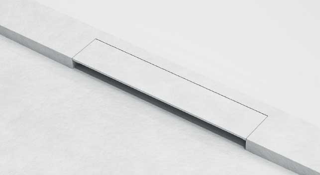 Piatto doccia Lithos 100x120 colore Bianco effetto pietra con scarico laterale nascosto