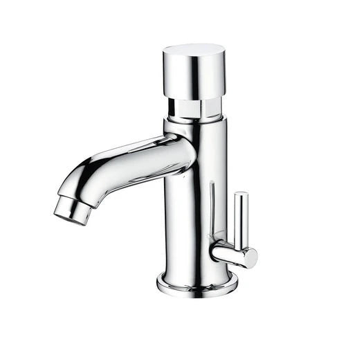 Miscelatore temporizzato time canna tonda per lavabo cromo