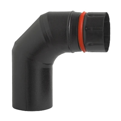 Curva eco-pellet 90 smaltato nero diam. 100