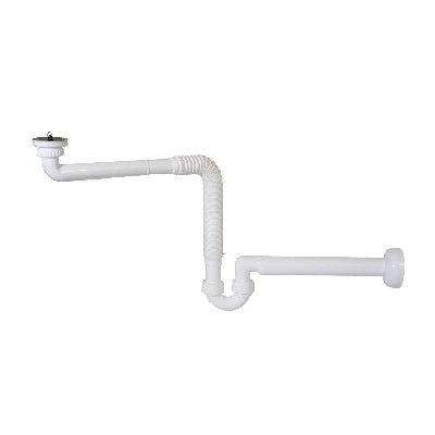 Sifone in pp crea spazio ad s per lavabo senza piletta 1 1/4 uscita d. 40 mm