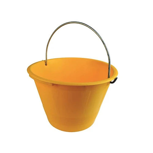 Caldarella secchio in plastica pesante gialla diam. 36