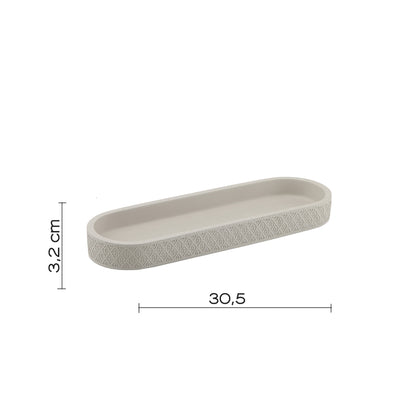 Vassoio Portaoggetti in cemento e bambà¹ Gedy serie Afrodite - Grigio by CeramicStore | Lo specialista del tuo bagno