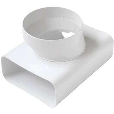 Raccordo a t vt per passaggio da tubo rettang. a tondo d.100 / 120x60 mm