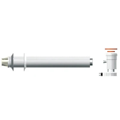 Kit scarico coassiale 60/100 partenza vt l. 750 mm 750