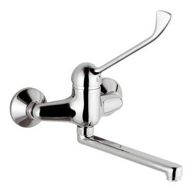 Miscelatore monocomando lavello a muro con leva clinica epic cromo