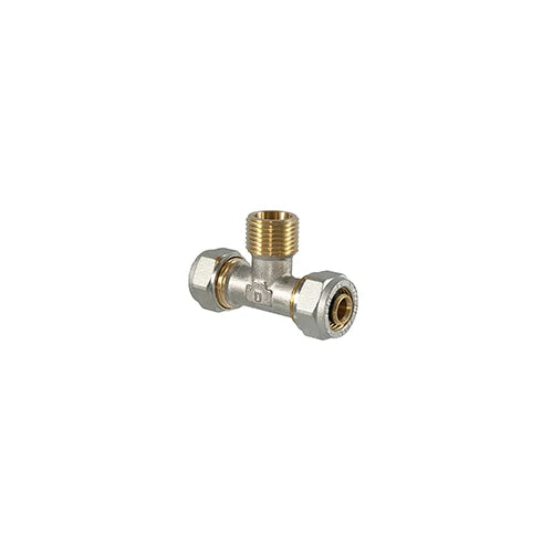 Raccordo tee maschio a compressione per multistrato 26 x 1 x 26