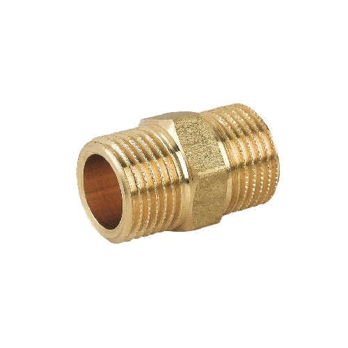 Nipple doppio prolungato mm in ottone giallo 3/4