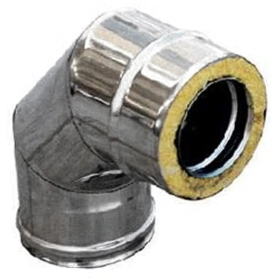 Curva in acciaio inox 316l a 90 doppia parete d. int. 100 d. est. 150