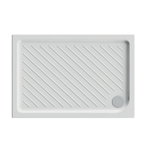 Piatto doccia rettangolare in ceramica dolomite gemma 2 h. 7 cm 70 x 120 h.7