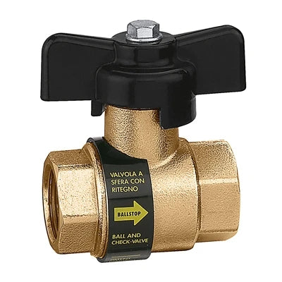 Valvola a sfera ff con ritegno ballstop 1/2