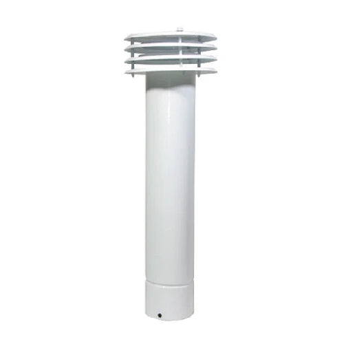 Esalatore fumo ventilato in lamiera verniciata bianca diam. 120