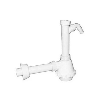 Sifone pvc 1 via s / piletta e scarico lavatrice 1 1/2 diam. 40
