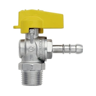 Rubinetto a sfera squadra maschio-portagomma gpl uni 7141 1/2 dn 10
