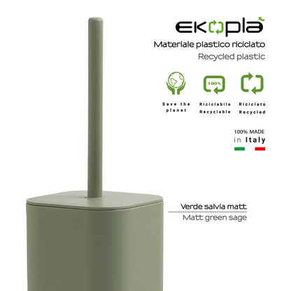 Scopino da appoggio Seventy Ekoplà Gedy in materiale plastico riciclato - Verde Salvia Matt by CeramicStore | Lo specialista del tuo bagno