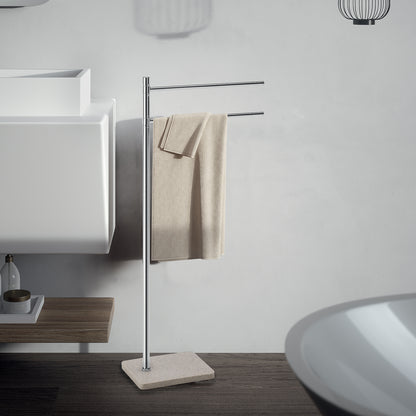 Piantana portarotolo e porta scopino Artà¹ di Gedy - Beige
