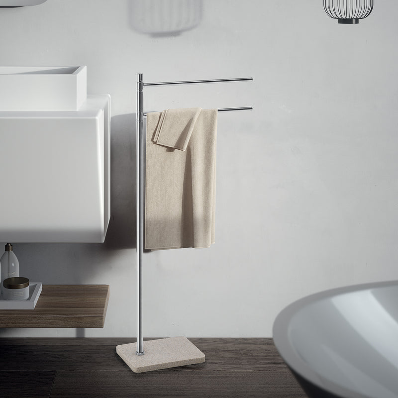 Piantana portarotolo e porta scopino Artà¹ di Gedy - Beige