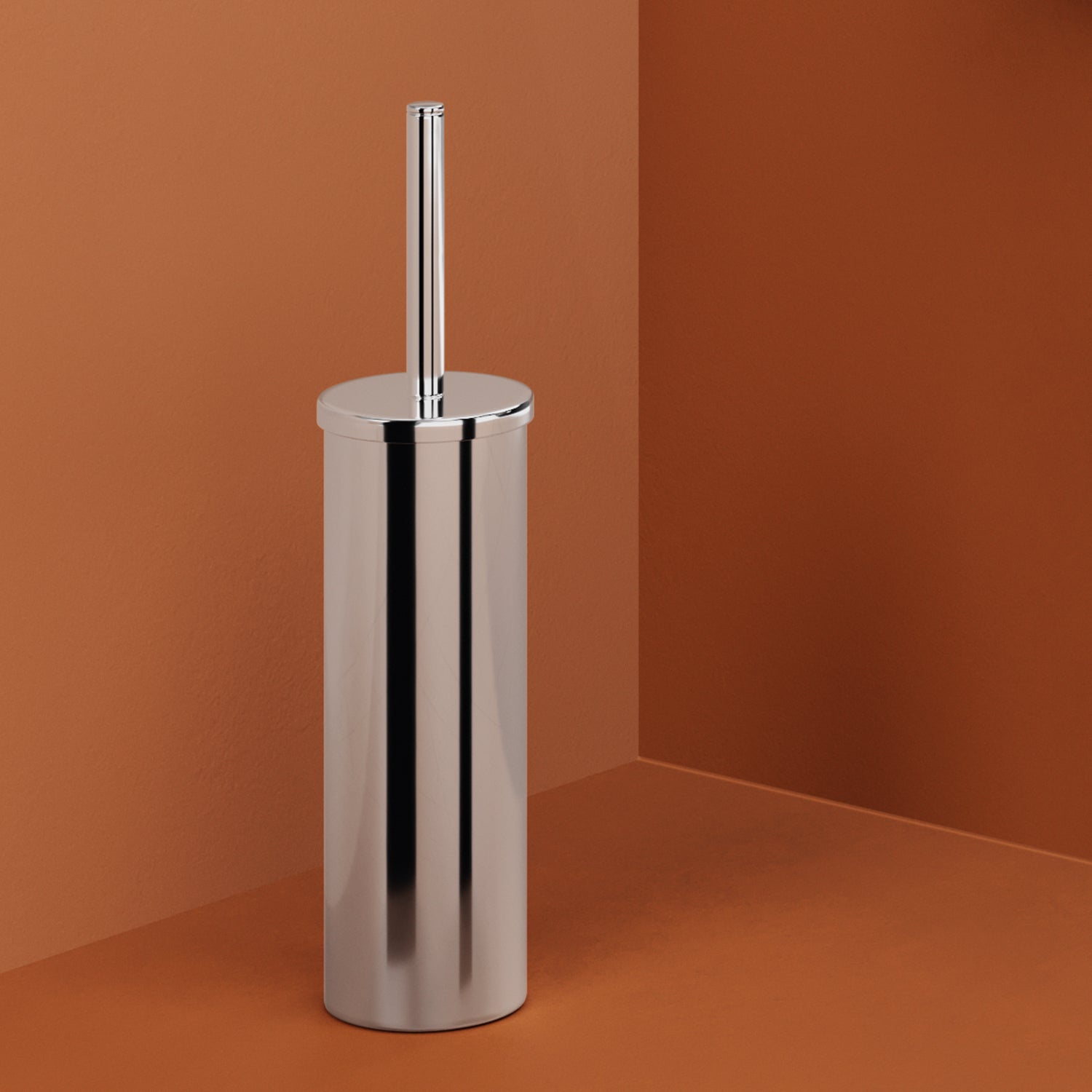 Scopino con ciuffo in setole Gedy modello Tonga - Cromato by CeramicStore | Lo specialista del tuo bagno