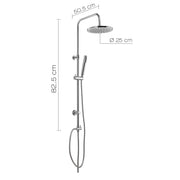 Colonna doccia con soffione 25 cm e doccetta modello Star 00 di Gedy - Cromato by CeramicStore | Lo specialista del tuo bagno