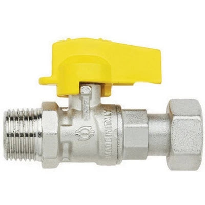 Rubinetto a sfera diritto con levetta normgas maschio-girello femmina 1/2 x 1/2 dn 10
