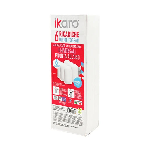6 pz cartucce di polifosfato ikaro per dosatori conf. 6 pz