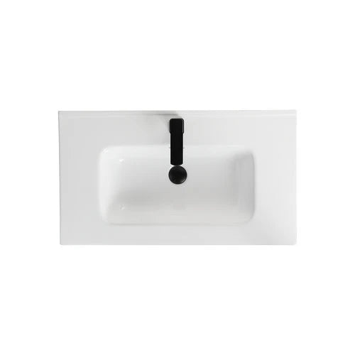 Consolle con vasca centrale mod. 03 cm 71x39.5x18 bianco lucido