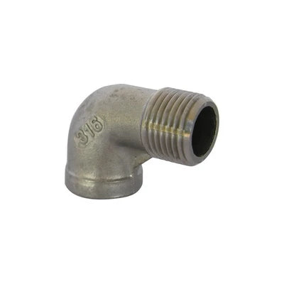 Gomito a 90 mf acciaio inox 3/4